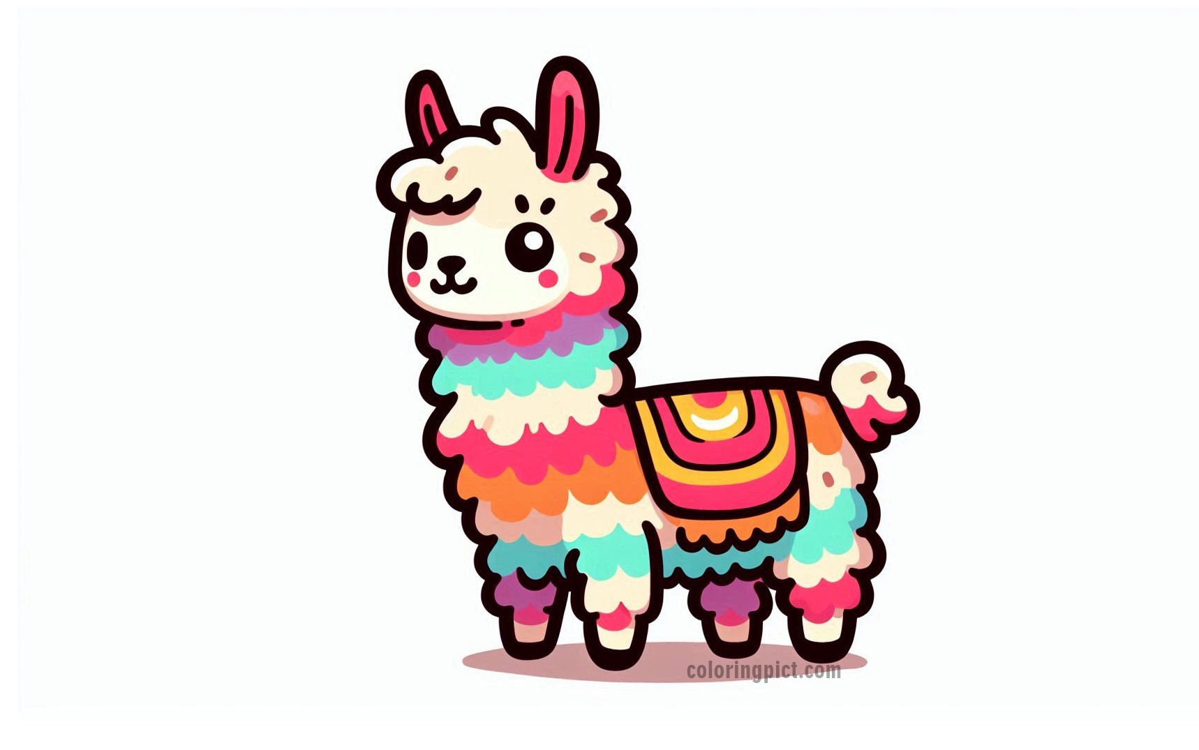 Image is Llama Coloring