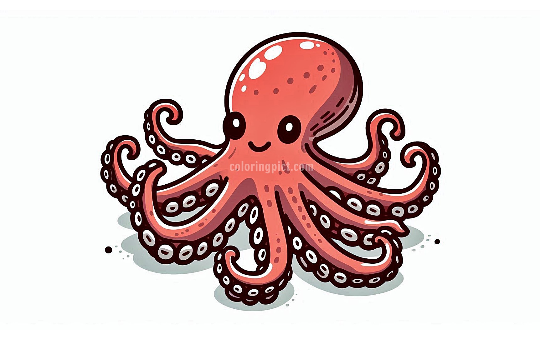Sea Animals Octopus Coloring Pages 6 Image is Octopus Coloring