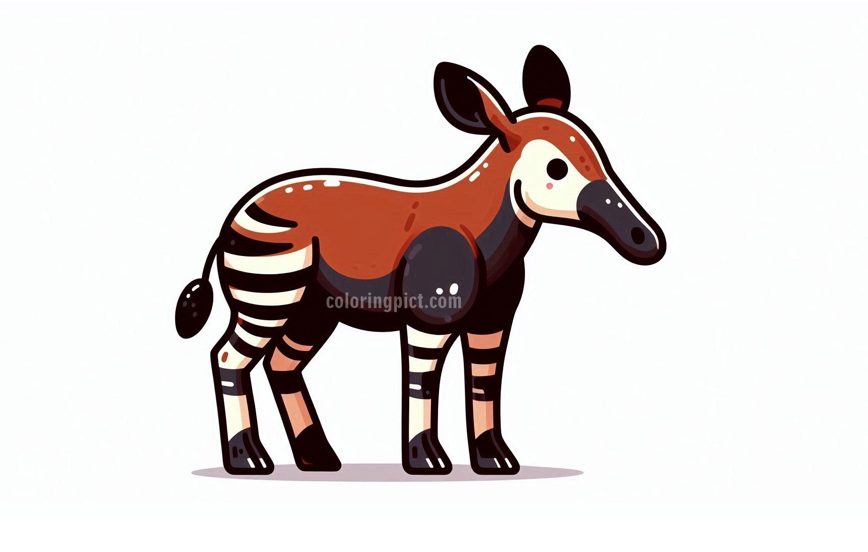 Image is Okapi Coloring