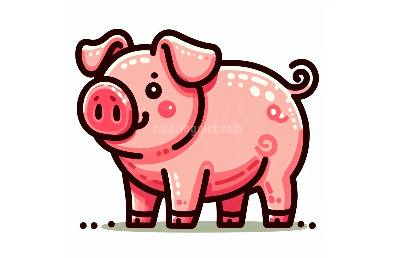 Pig Coloring Pages for Kids 1 Image is Pig Coloring Pages