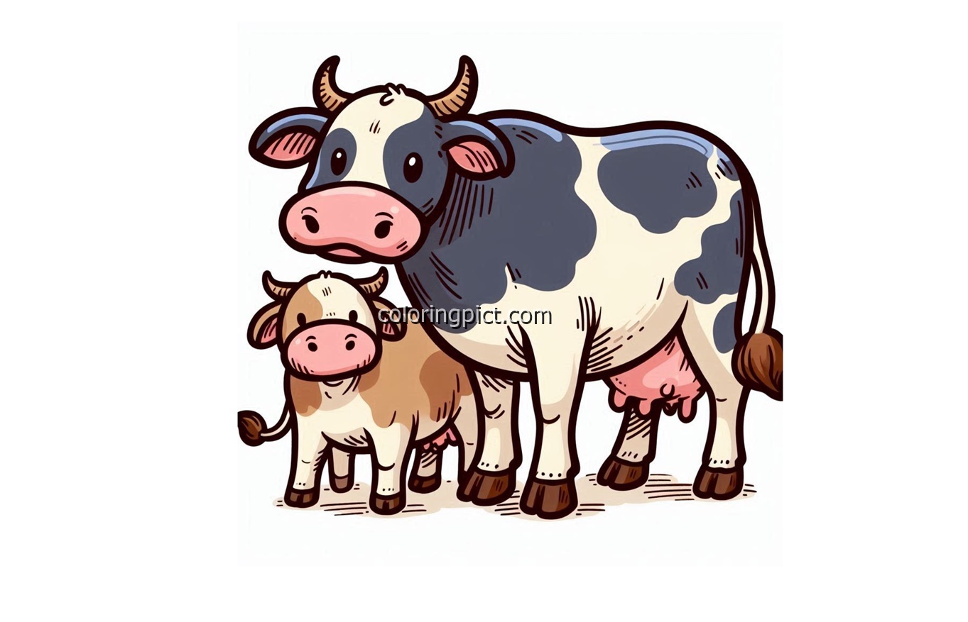 Say Hello to the Friendly Cow Coloring Pages 1 Image of Cow Coloring