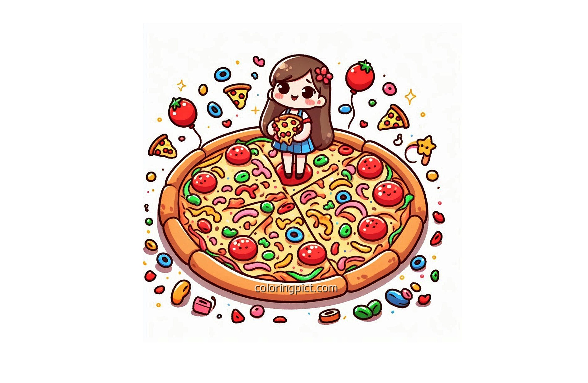 Image of Pizza Coloring