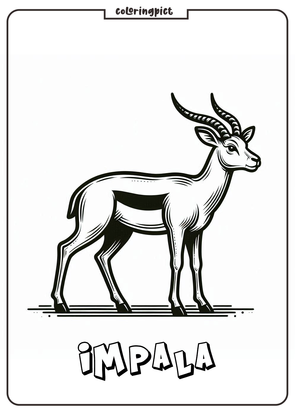 Impala coloring picture