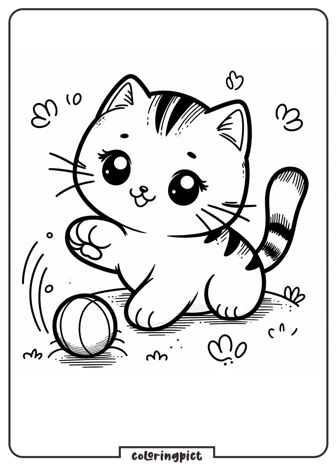 Kitten Coloring Page