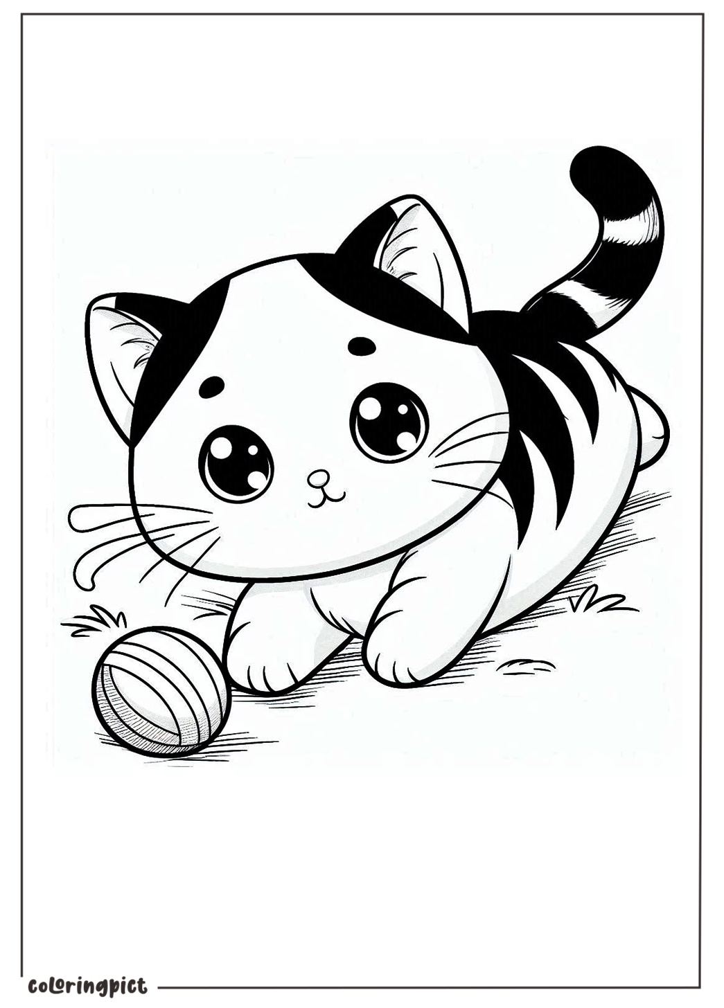 Kitten Coloring Pages for Kids