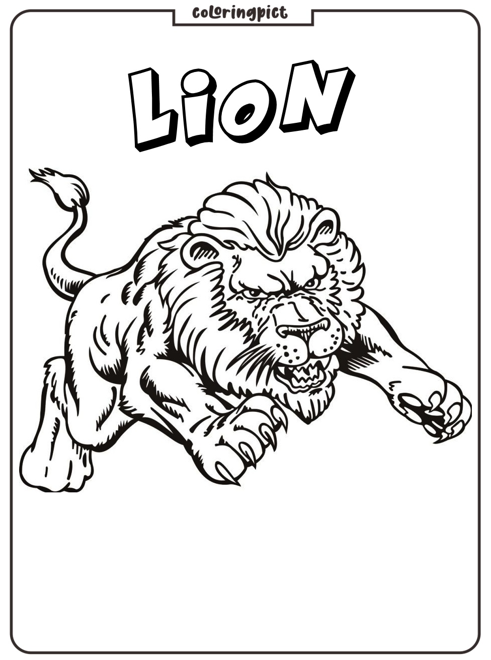Lion Coloring Page