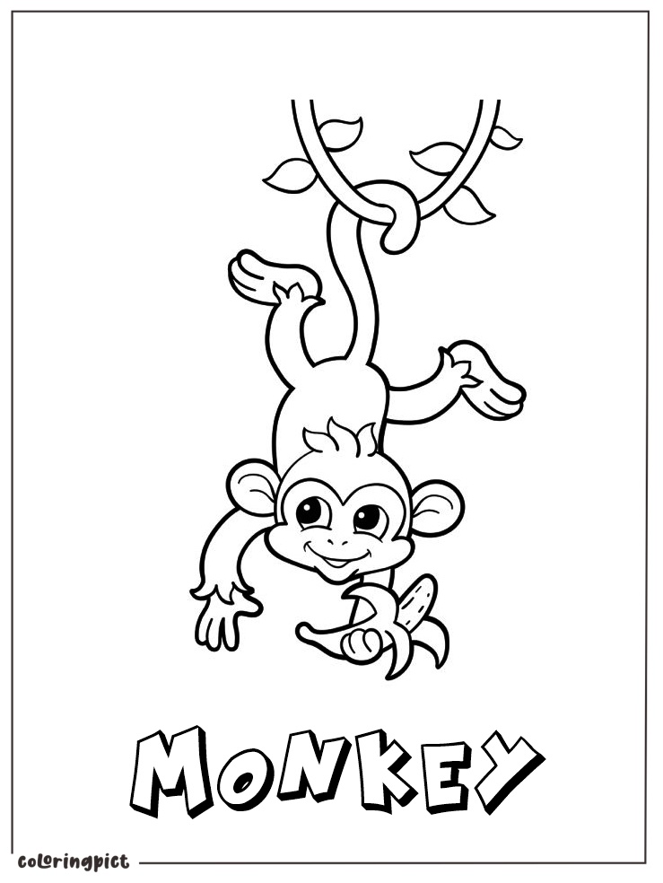 Monkey Coloring Pages