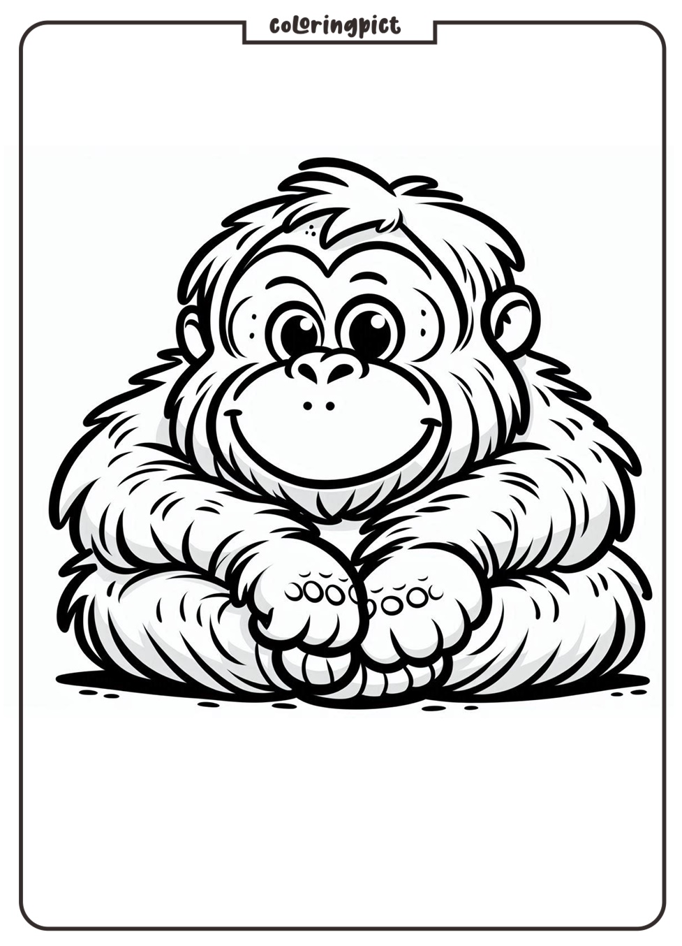 Orangutan Coloring Pages for Kid