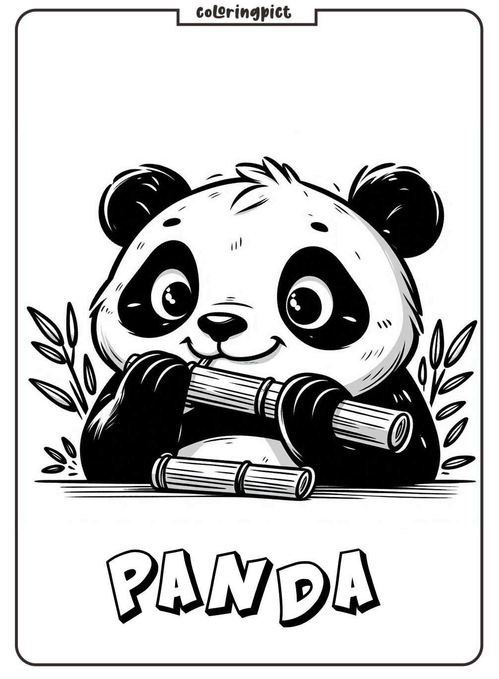 Panda Eat Bamboo Coloring Pages