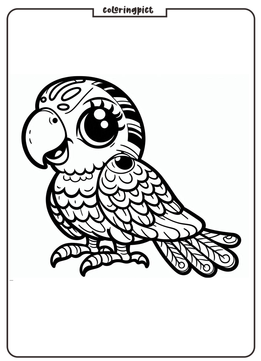 Parrot Coloring Page
