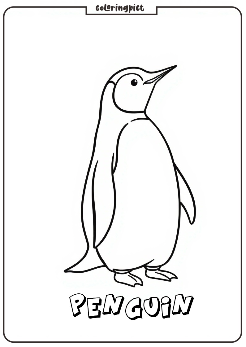 Penguin Coloring Pages for Kids