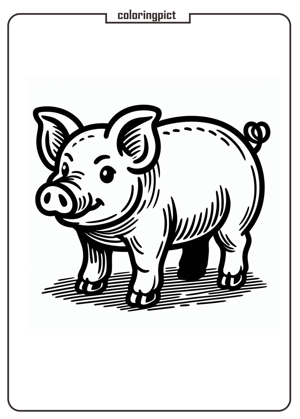 Pig Coloring Pages for Kids 2 Pig Coloring pages for kids