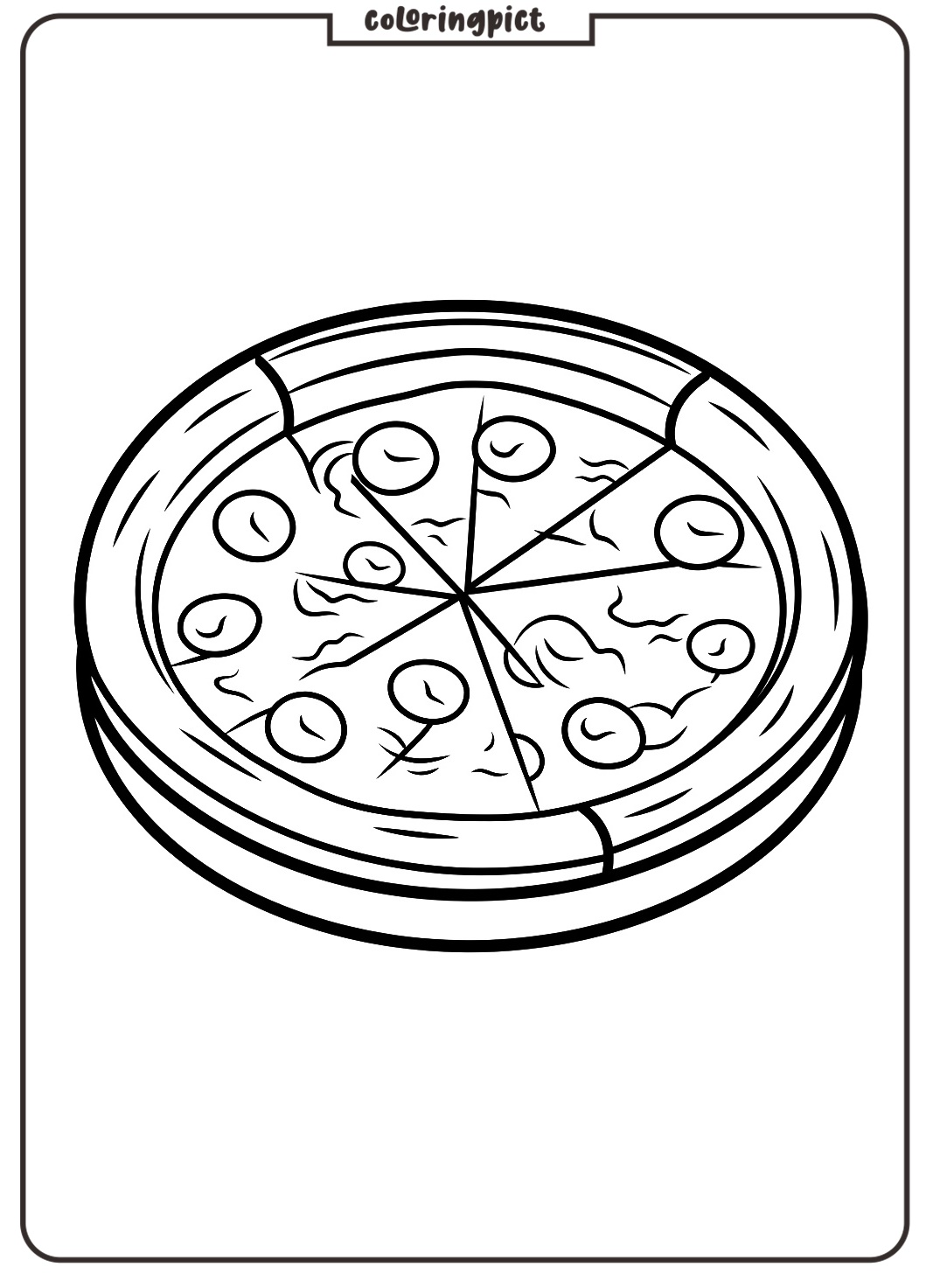 Pizza Coloring Pages for Kid