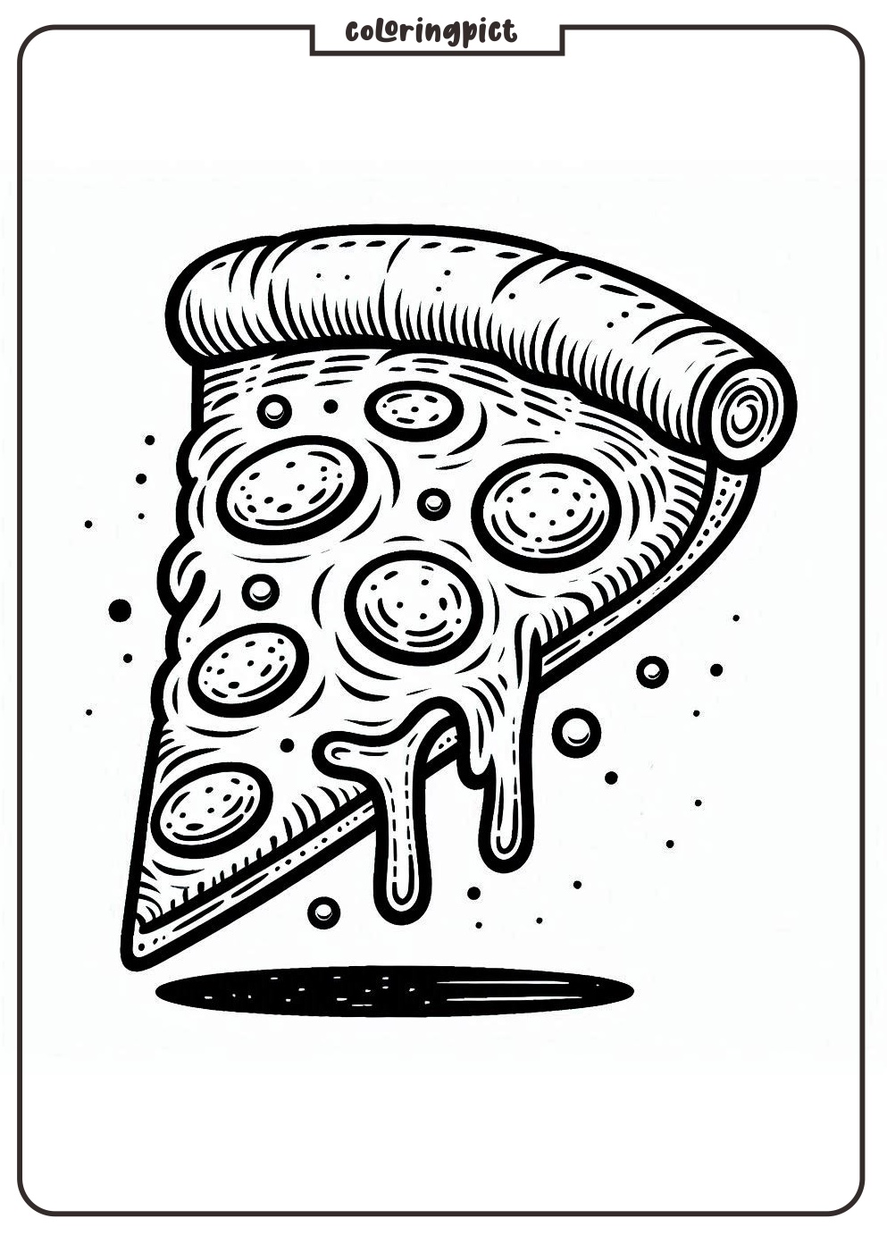 Pizza Coloring Pages for Kids Printable