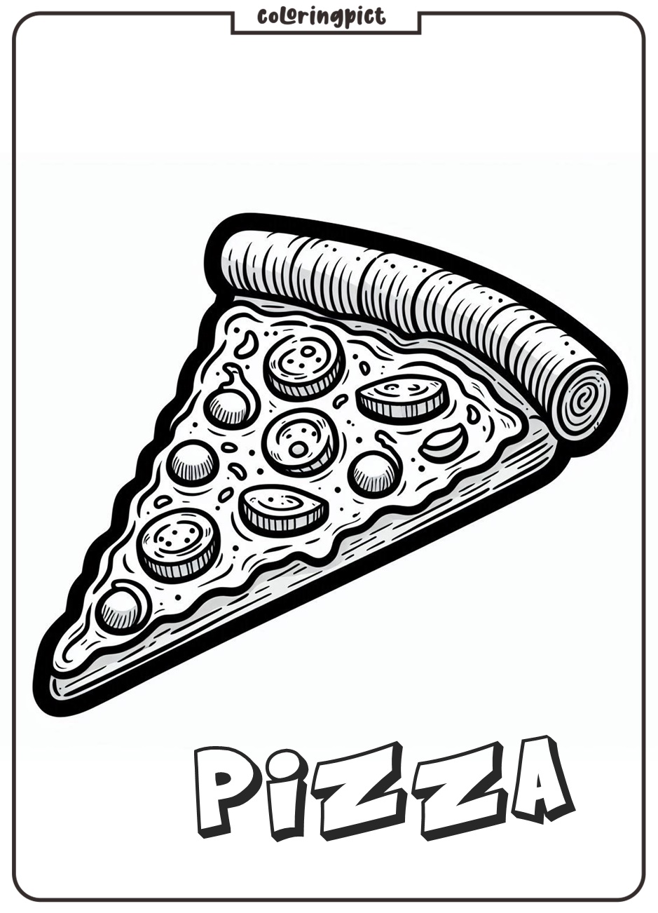 Pizza Coloring Pages for Kids