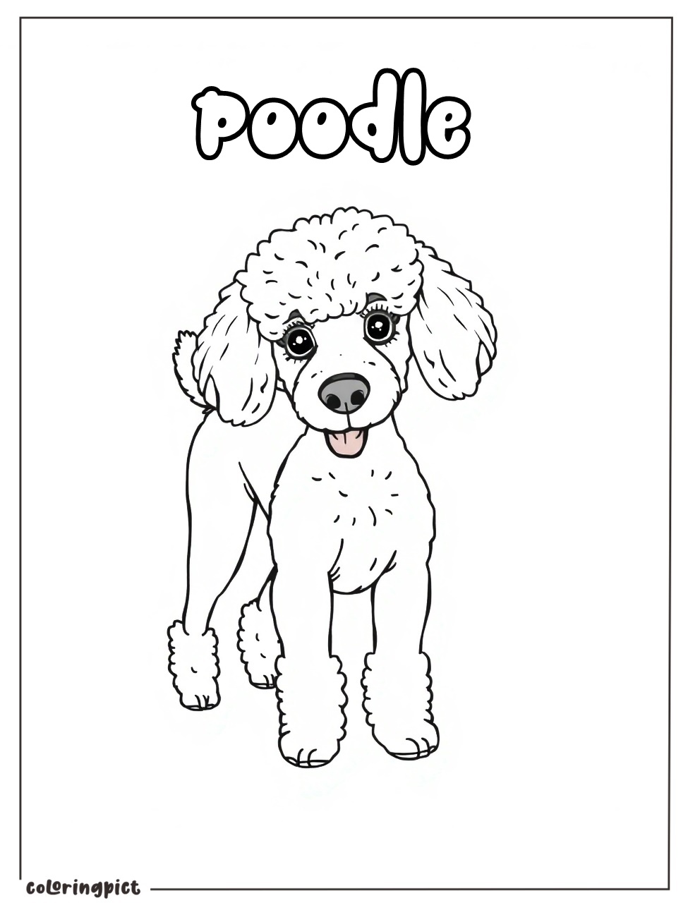 Poodle Coloring Pages for Kids