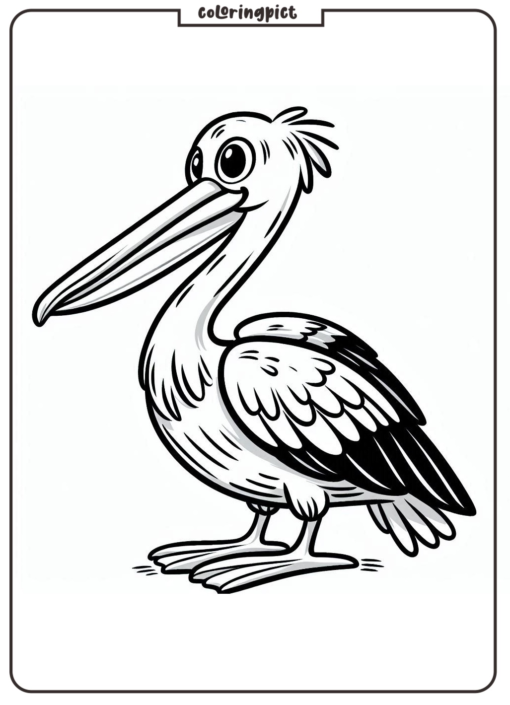 Printable Coloring Pages of A Pelican