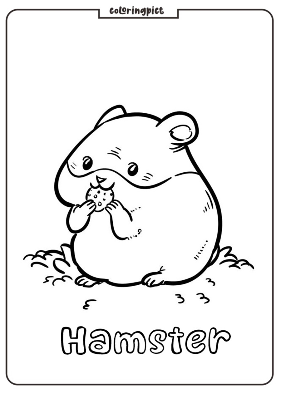 Printable Hamster Coloring Page