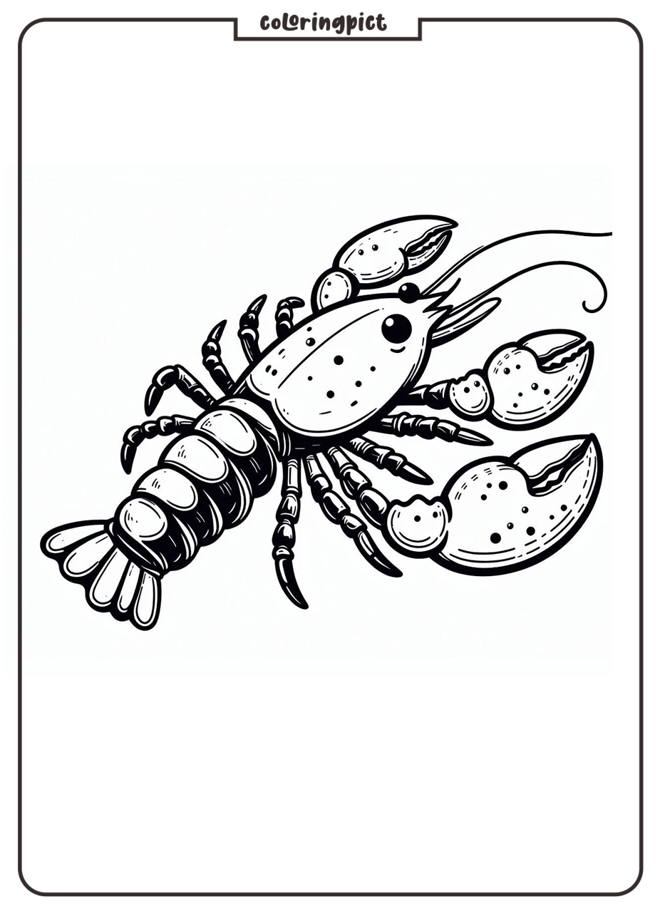 Printable Lobster coloring book