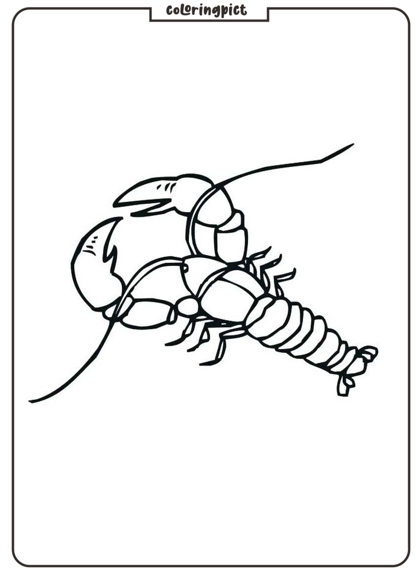 Printable Lobster coloring page