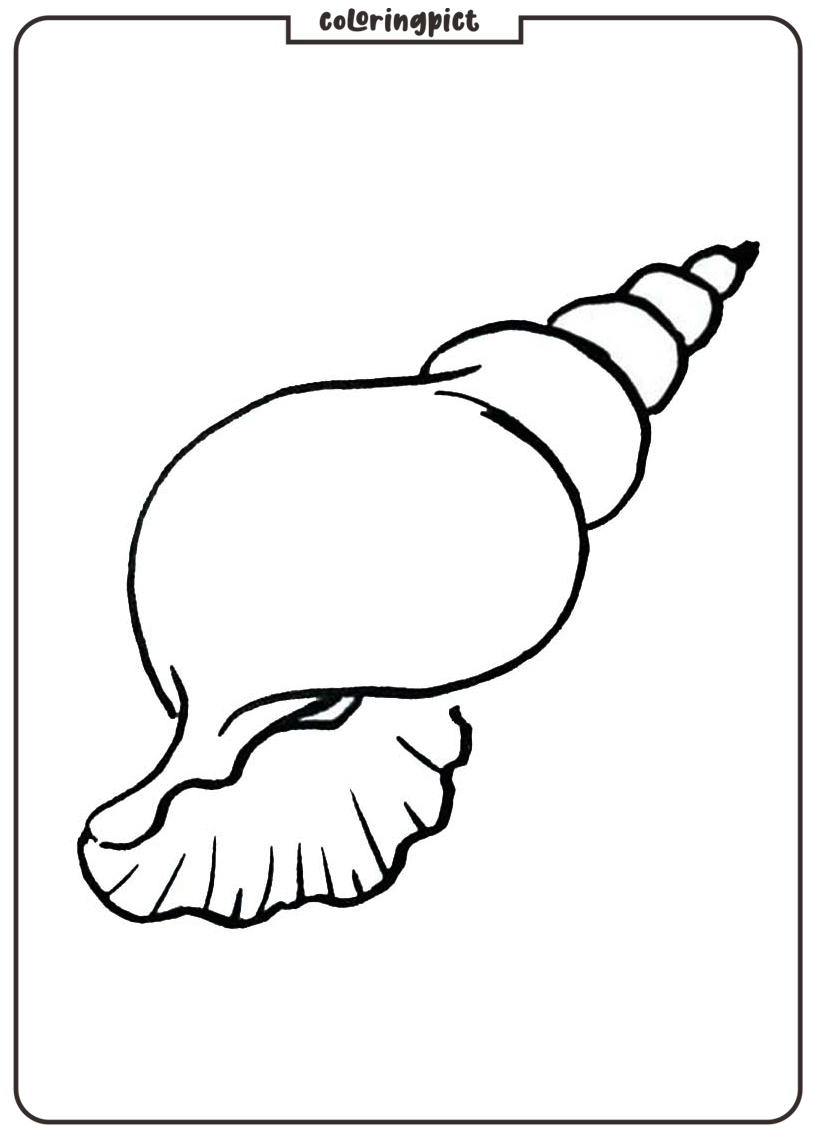 Printable Seashell Coloring Page