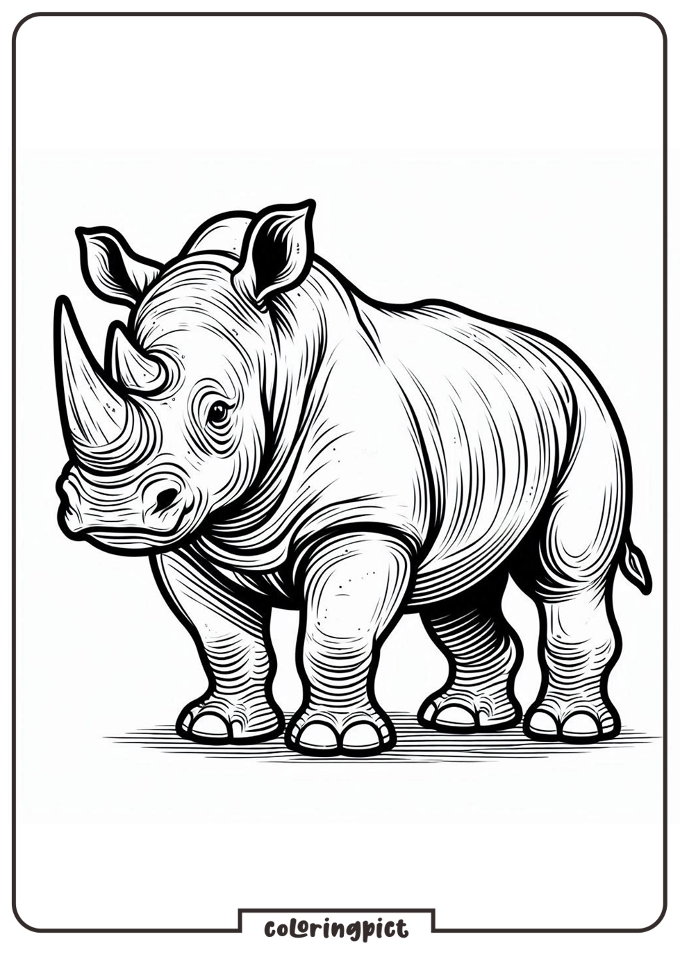 Rhinoceros Coloring Pages for Kids