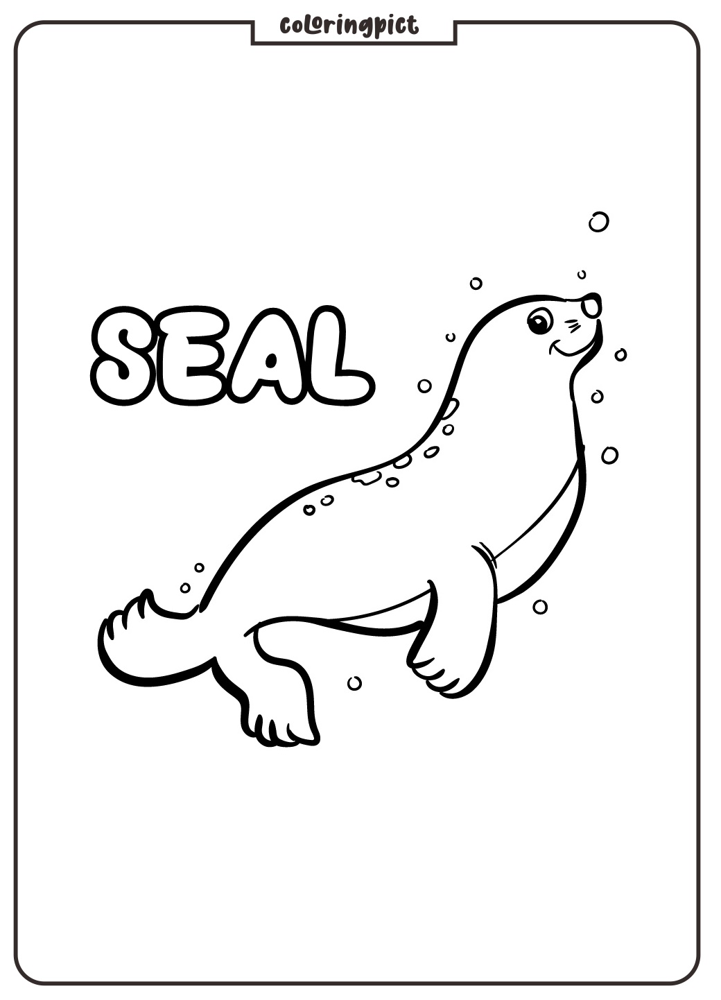 Seal Coloring Pages Download