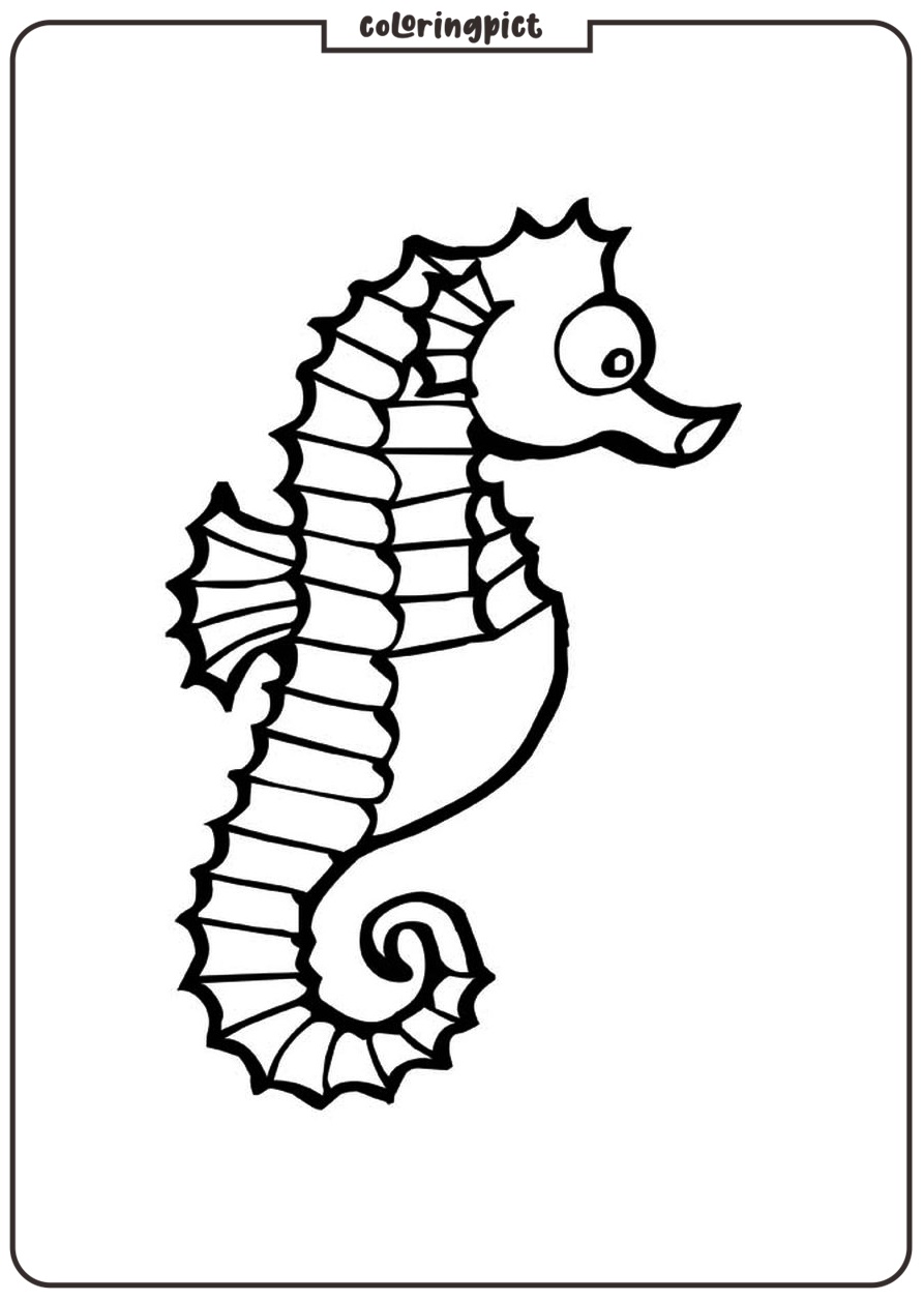 Small Seahorse Coloring Pages