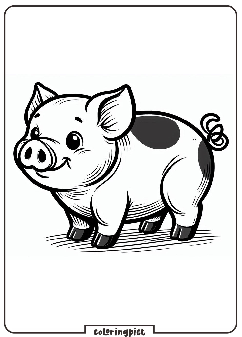 baby pig coloring pages printable