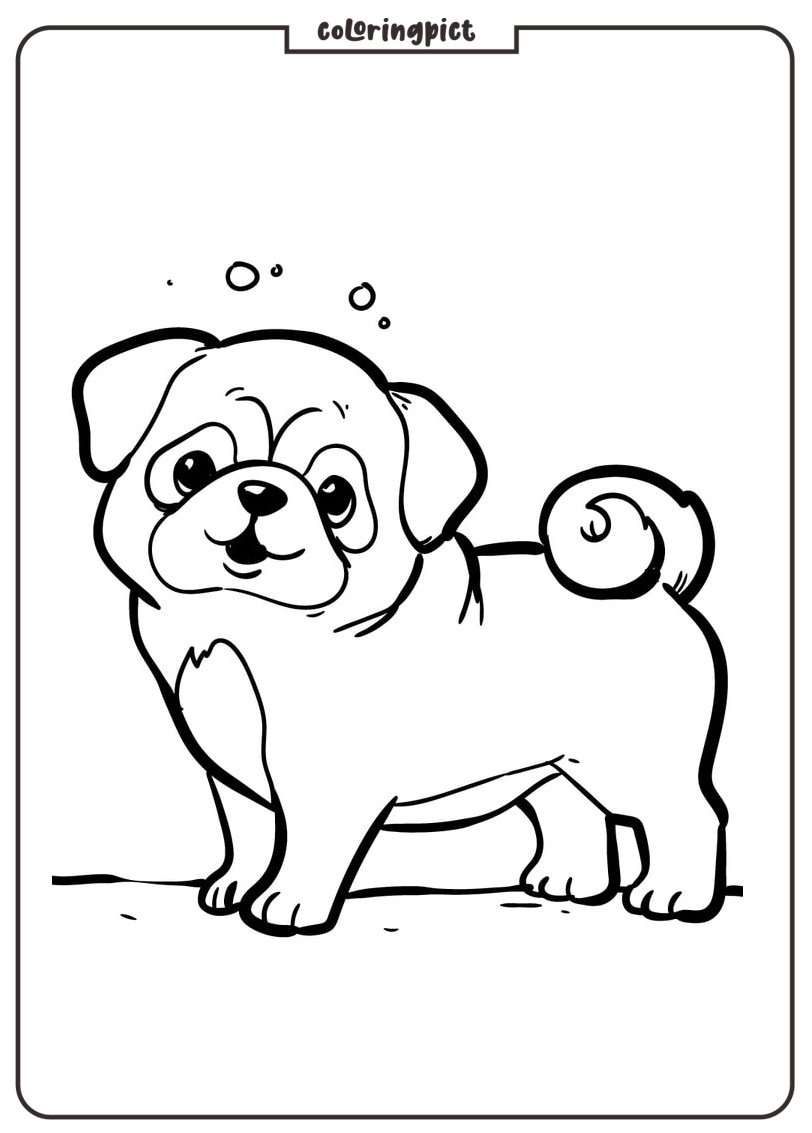 Time to Color Some Cute Puppies 2 cute puppy coloring pages printable