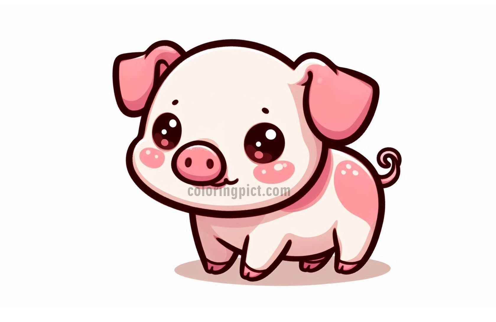 image of baby pig coloring