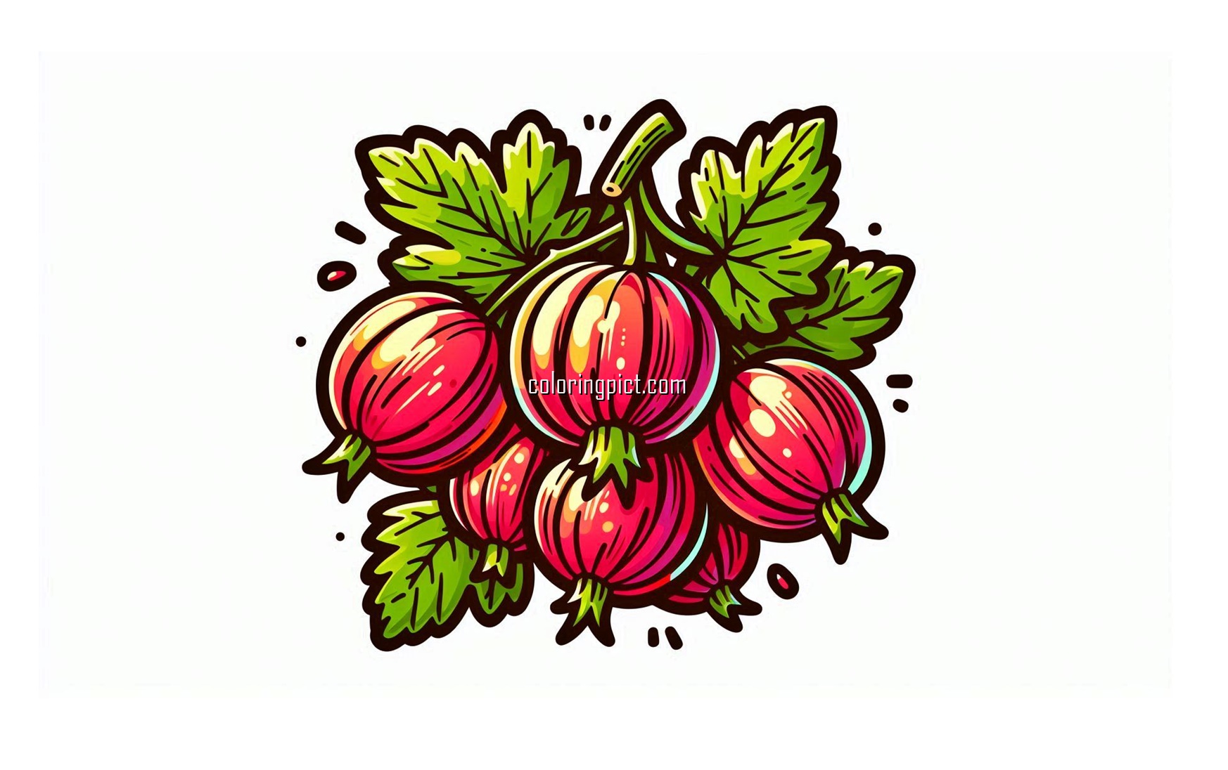 Gooseberry Coloring Page 1 image of gooseberry coloring