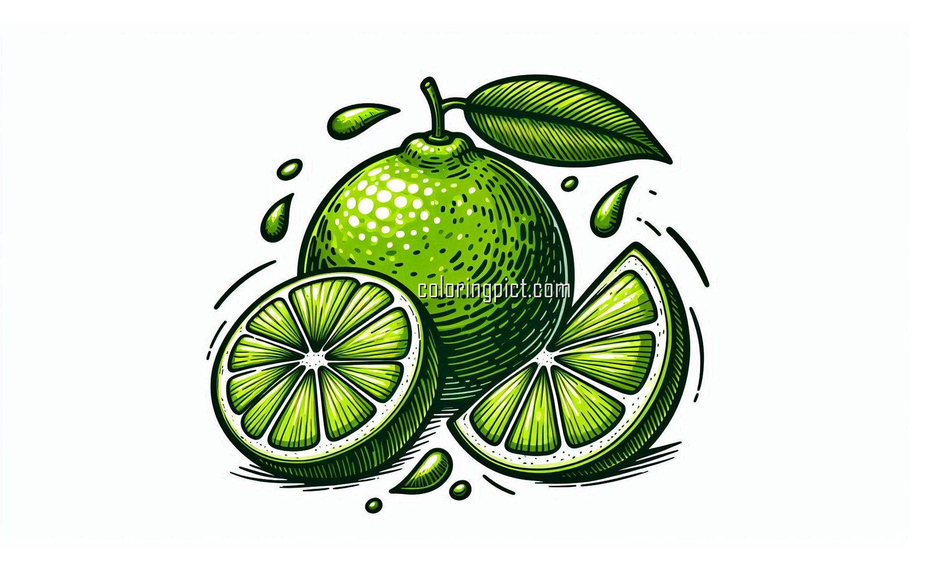 image of lime coloring