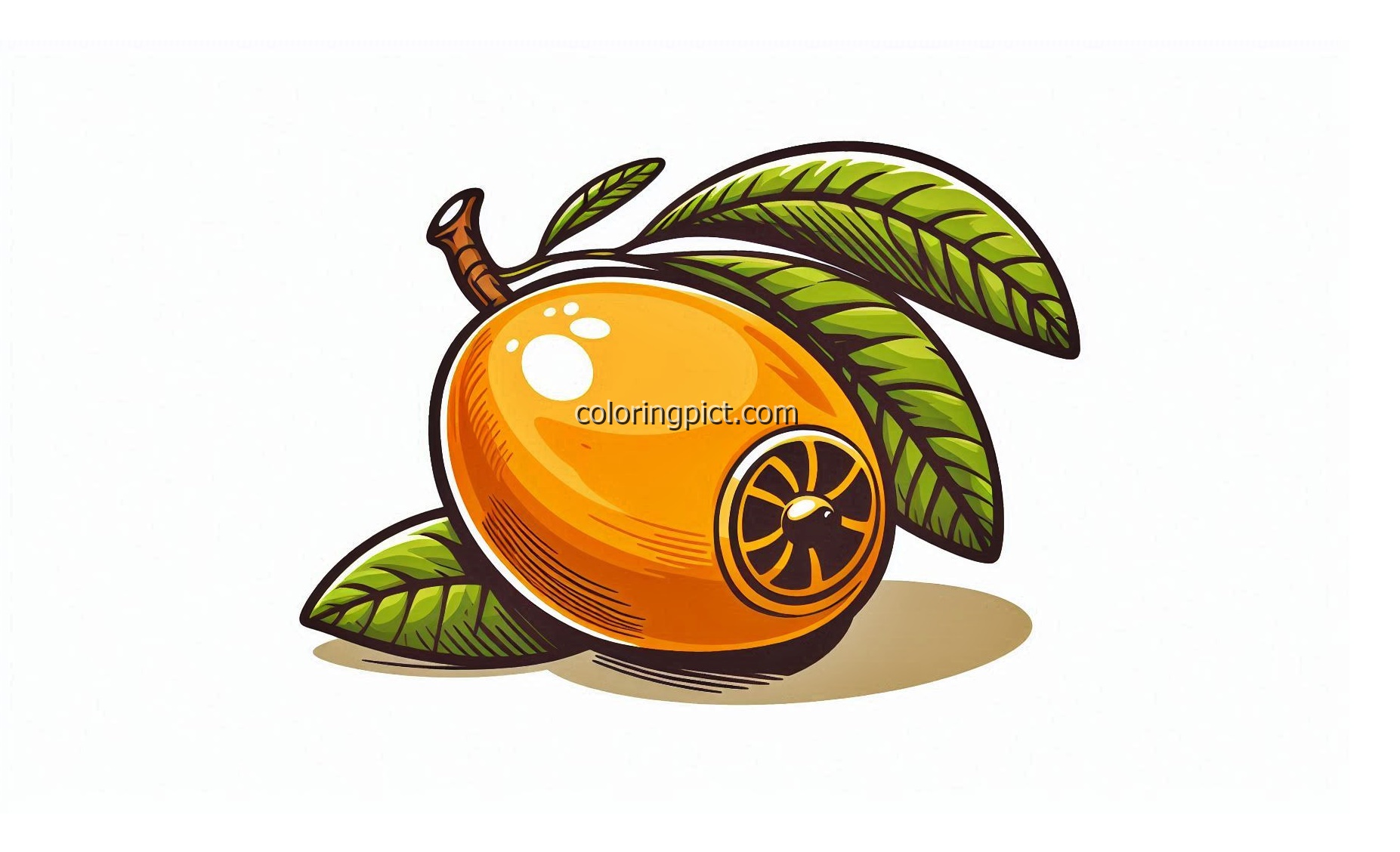 image of loquat fruit coloring