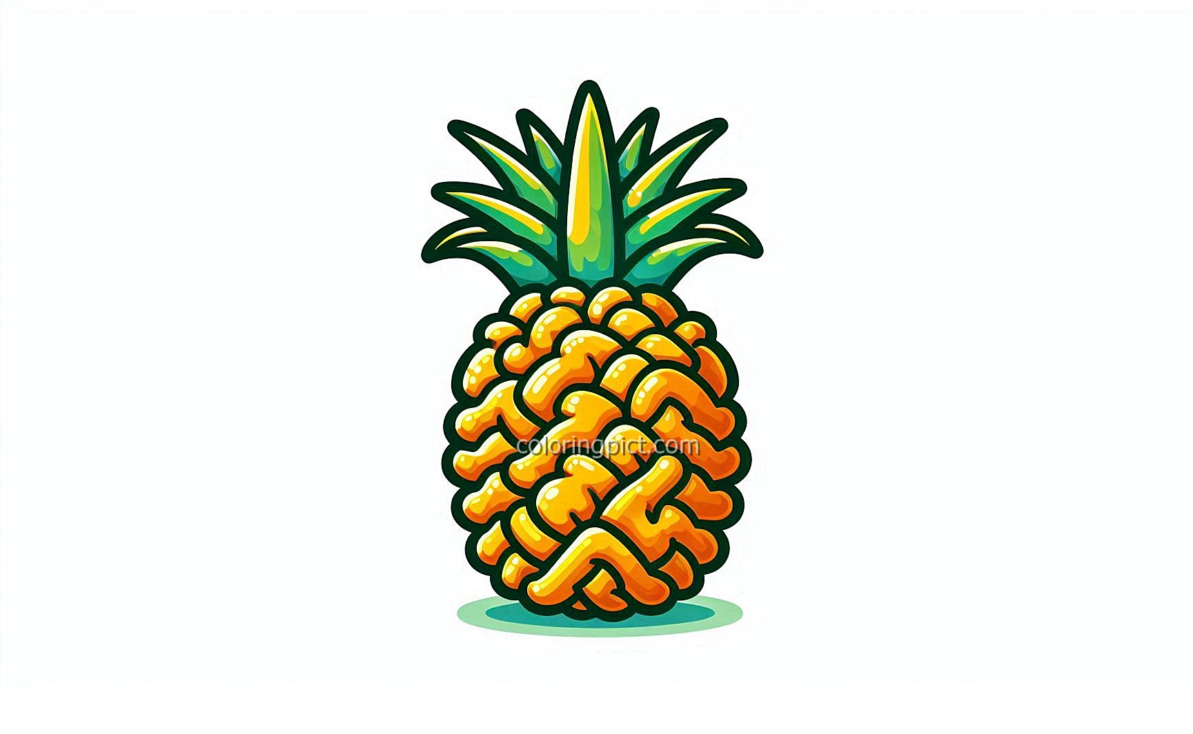 image of pineapple coloring