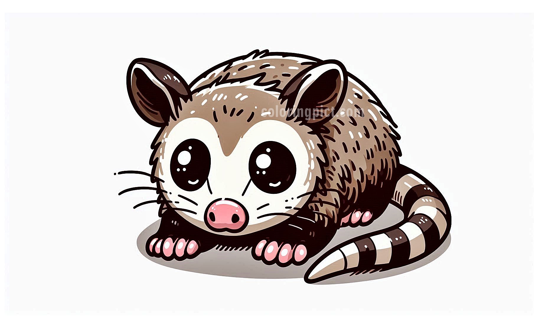 image of possum coloring