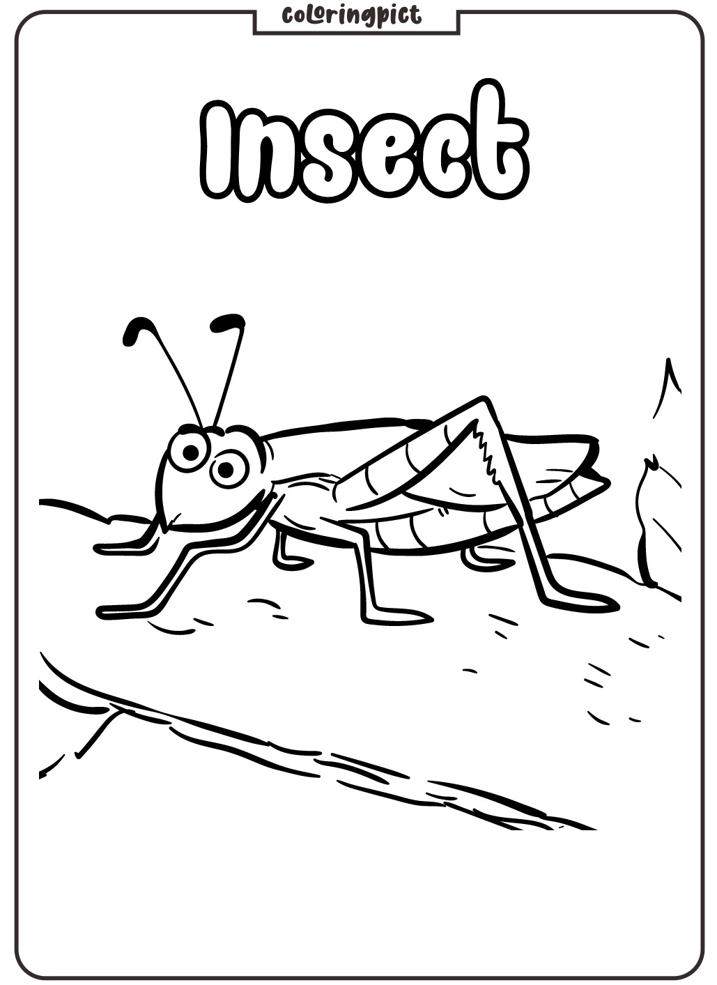 insect coloring page for kids