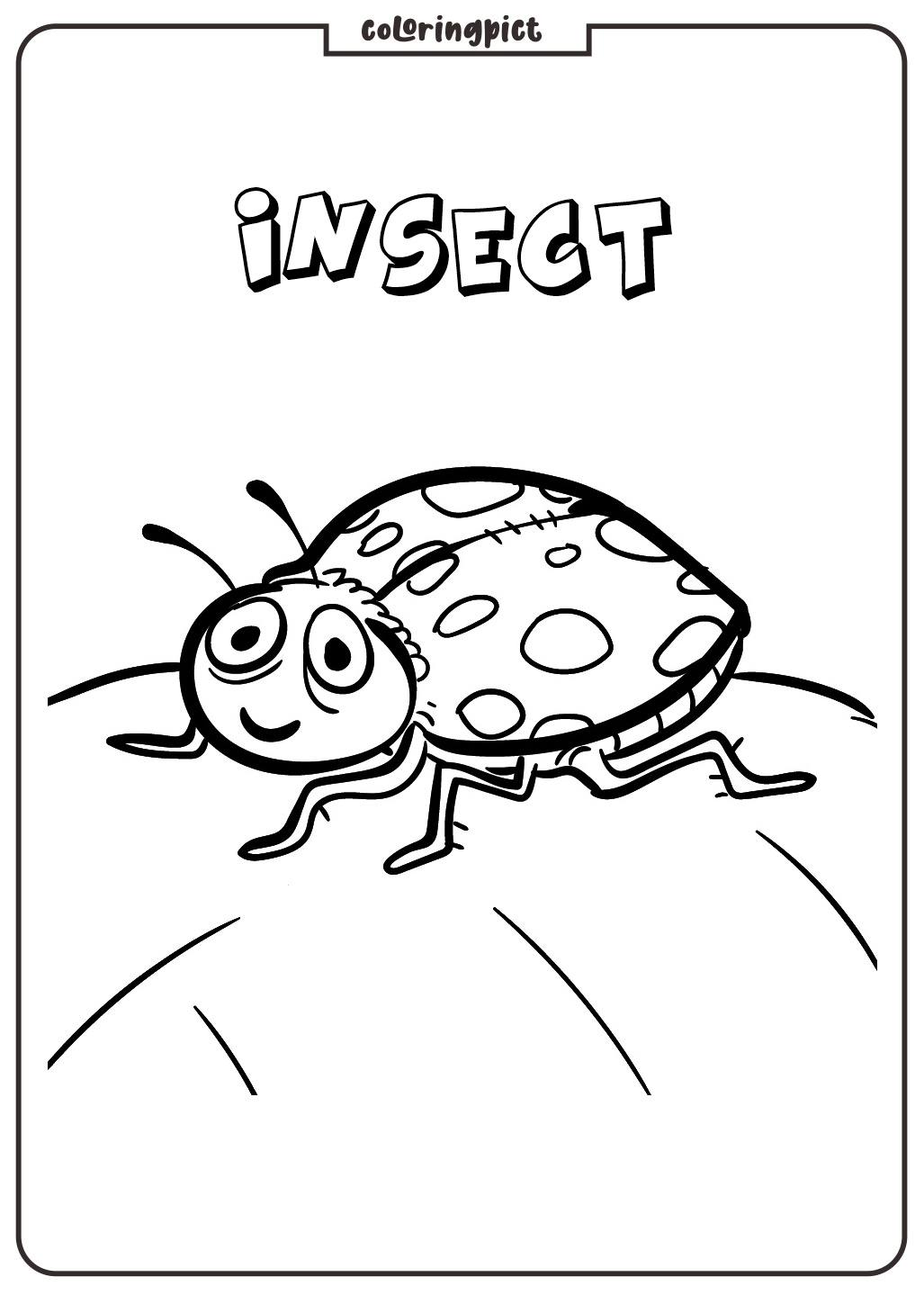 insect coloring page print