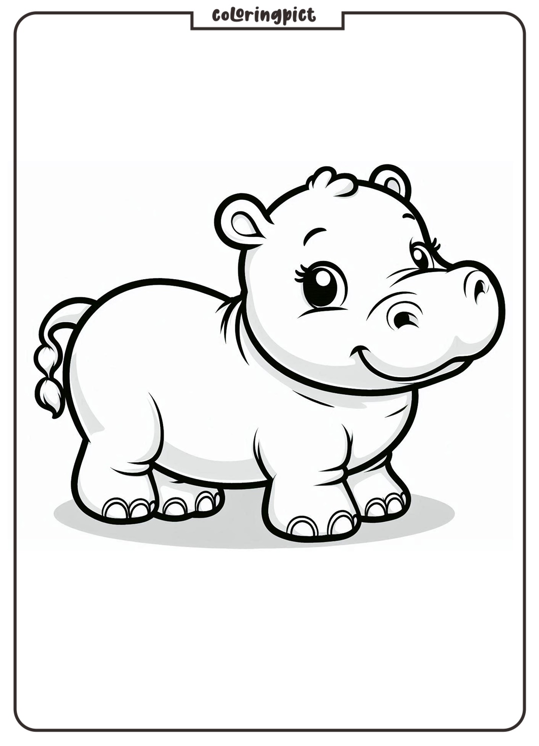 printable hippo coloring pages