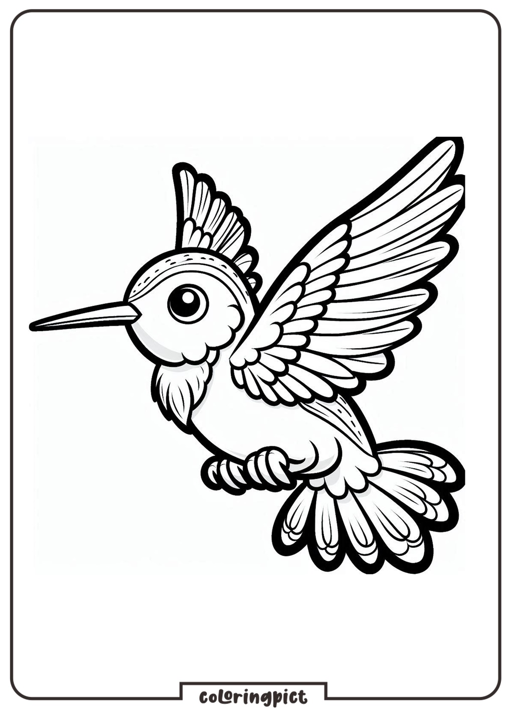 printable hummingbird coloring page