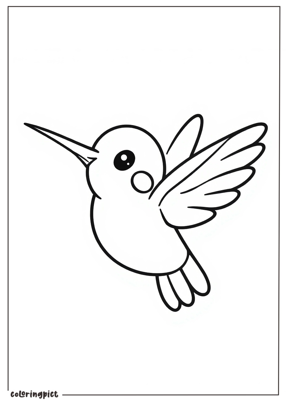 printable hummingbird coloring pages for Kids