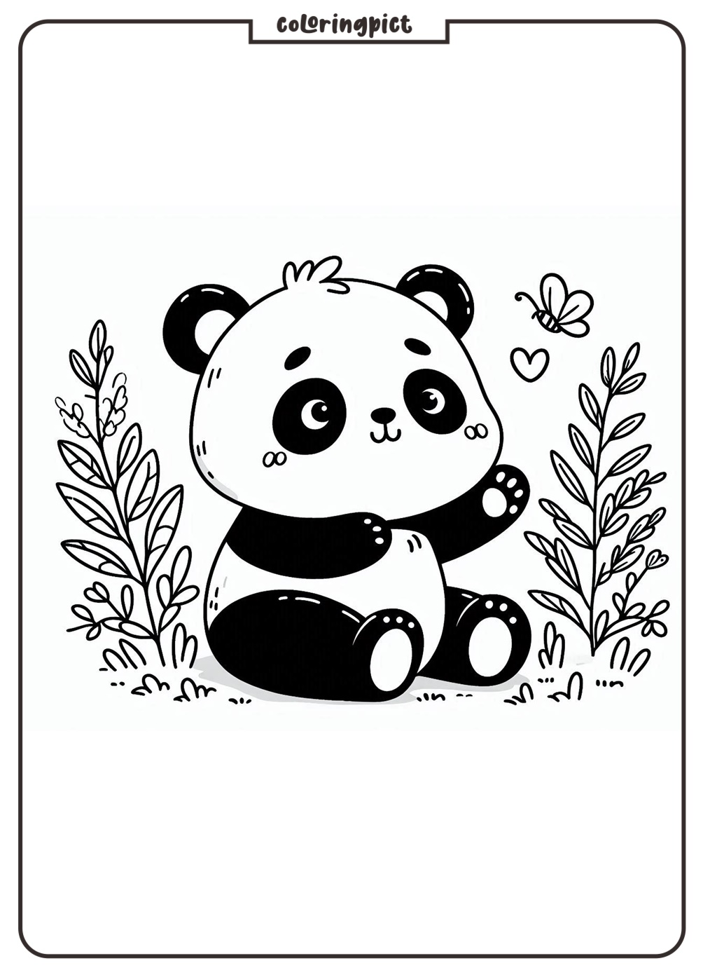 printable panda coloring page