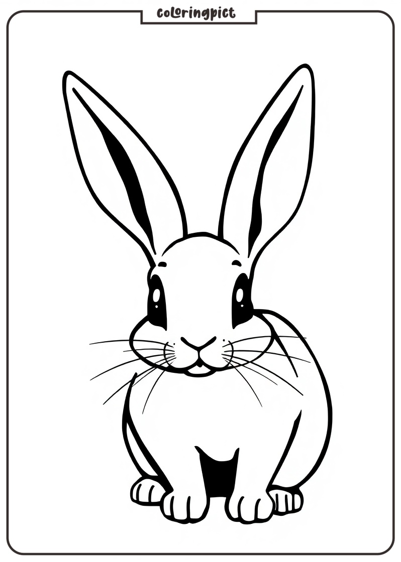 printable rabbit coloring pages download