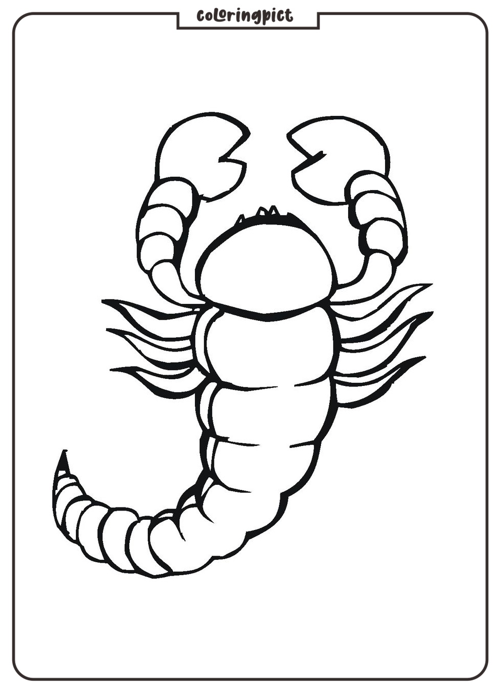printable scorpion coloring page