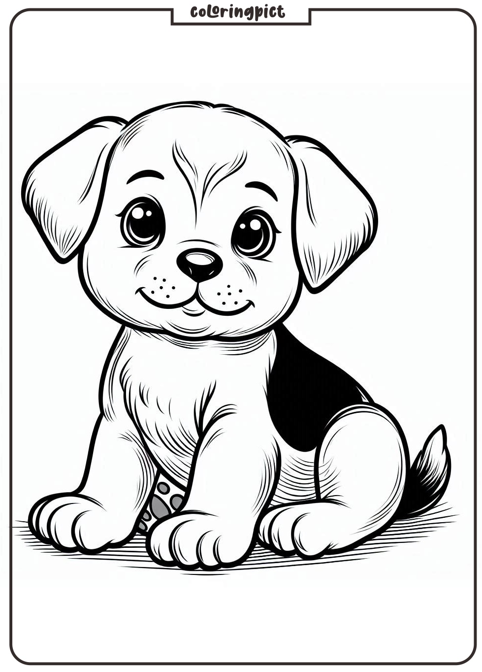 Time to Color Some Cute Puppies 6 puppy coloring pages