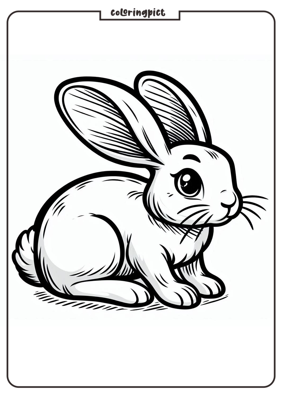 rabbit coloring page for kids