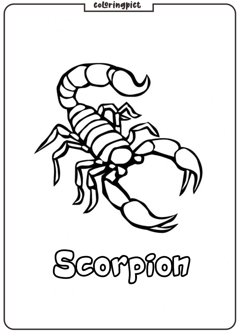 scorpion coloring pages print