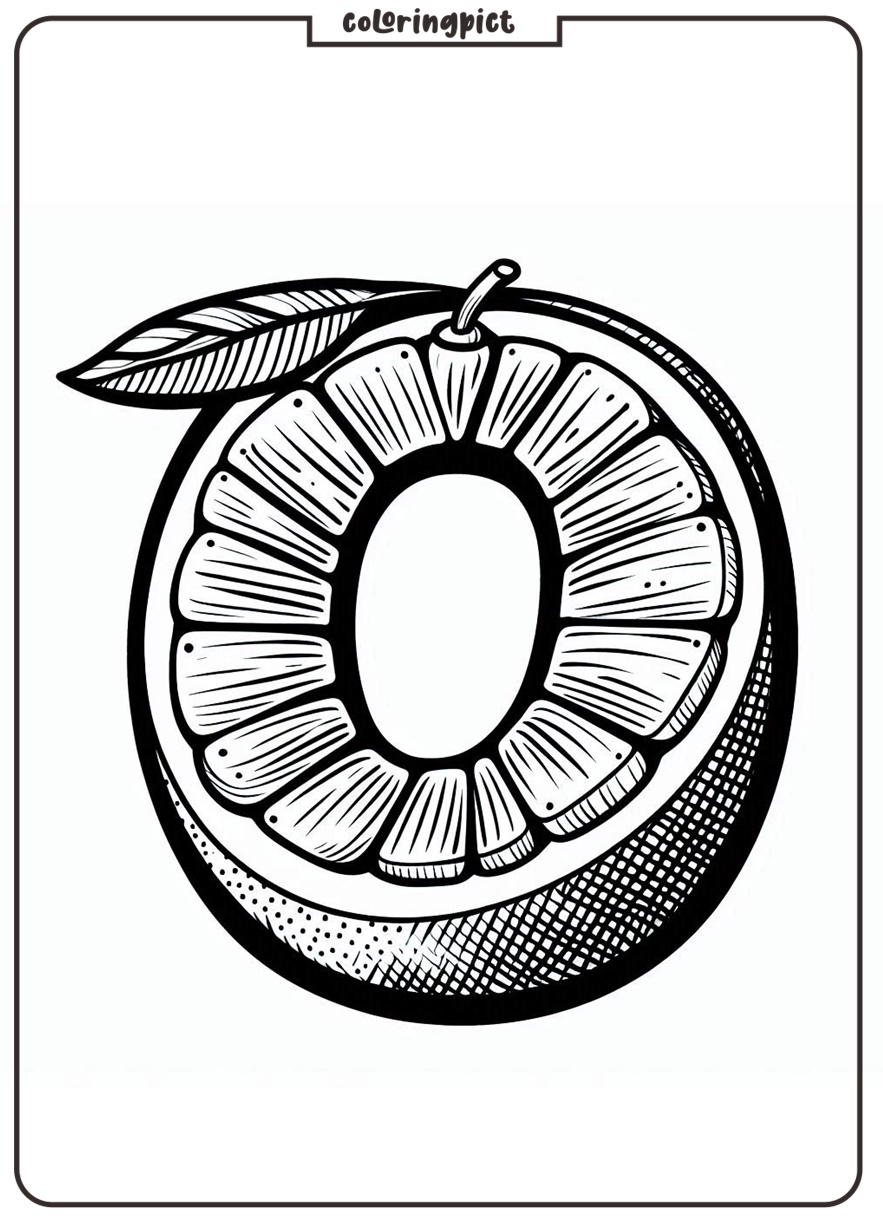 Alphabet Letter O with Oranges Coloring Pages for Kids 5 Alphabet Letter O with Oranges Coloring Pages for Kids