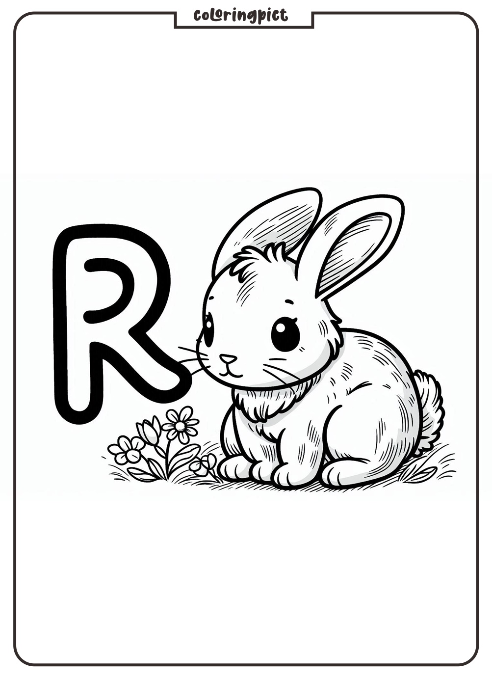 Welcome to our Alphabet Letter R with Rabbit Coloring Pages for Kids 3 Alphabet Letter R with Rabbit Coloring Pages for Kids