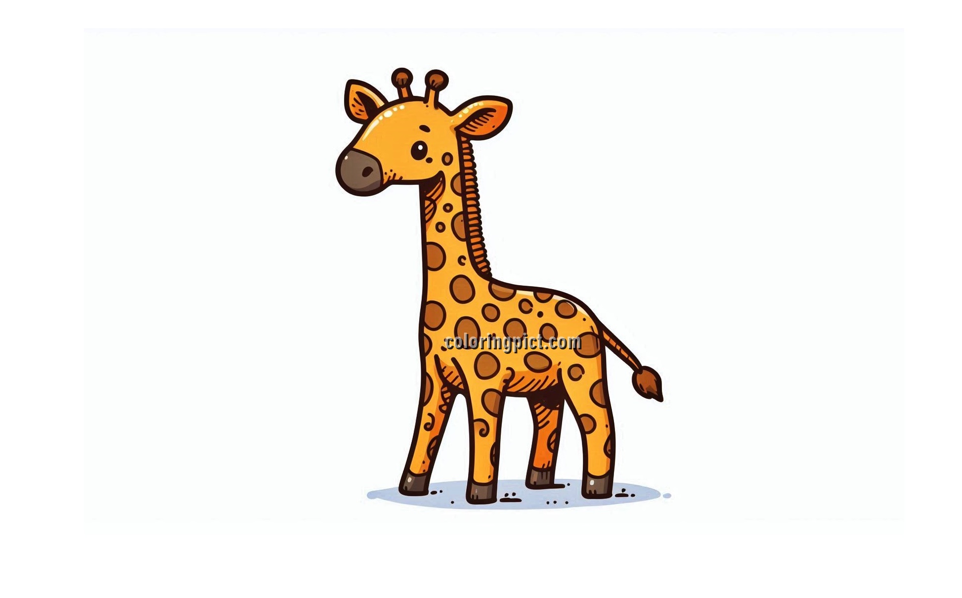 Animals with Long Necks, Giraffe Coloring Pages 1 Image of Giraffe Coloring